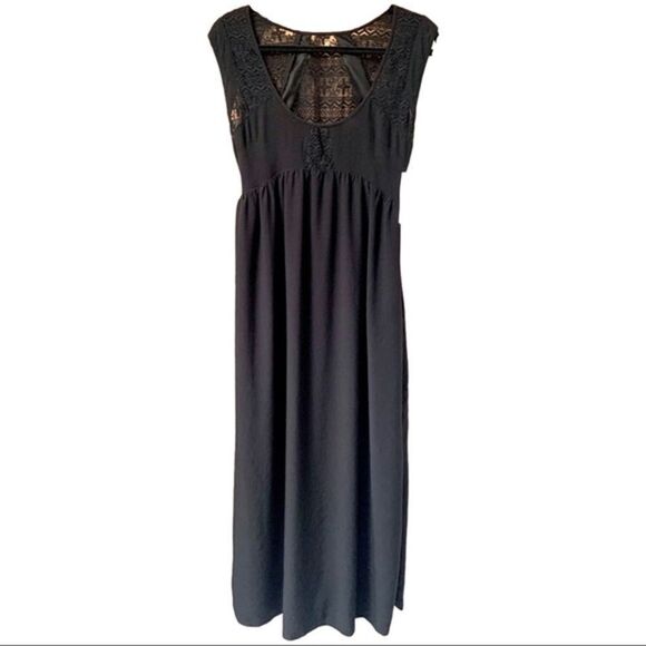 Tobi Women's New Black Lace  Semi-Casual Maxi Dress SIZE M - Picture 4 of 14